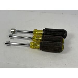 Klein Nut Driver Set Of 3 Heavy Duty 5/15,11/32,7/16 Divers